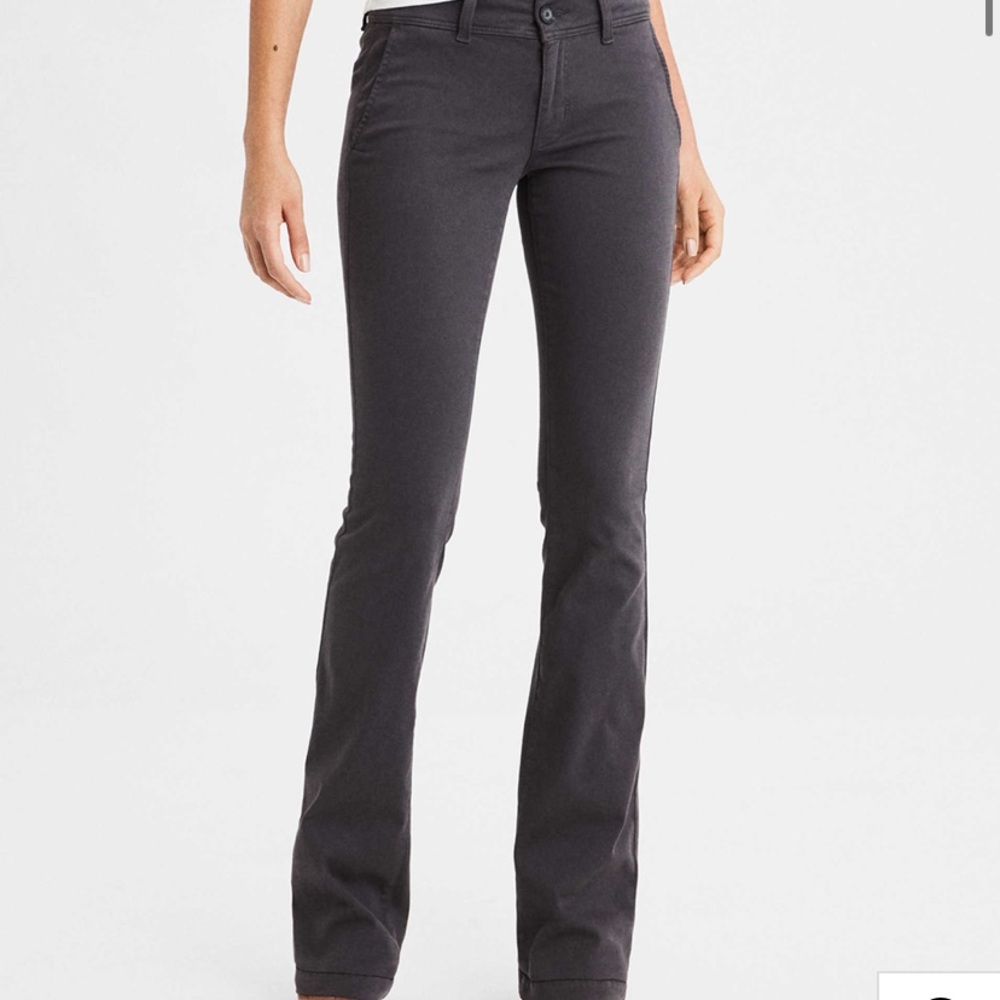 American Eagle Grey Kick Bootcut Pants Size 2R